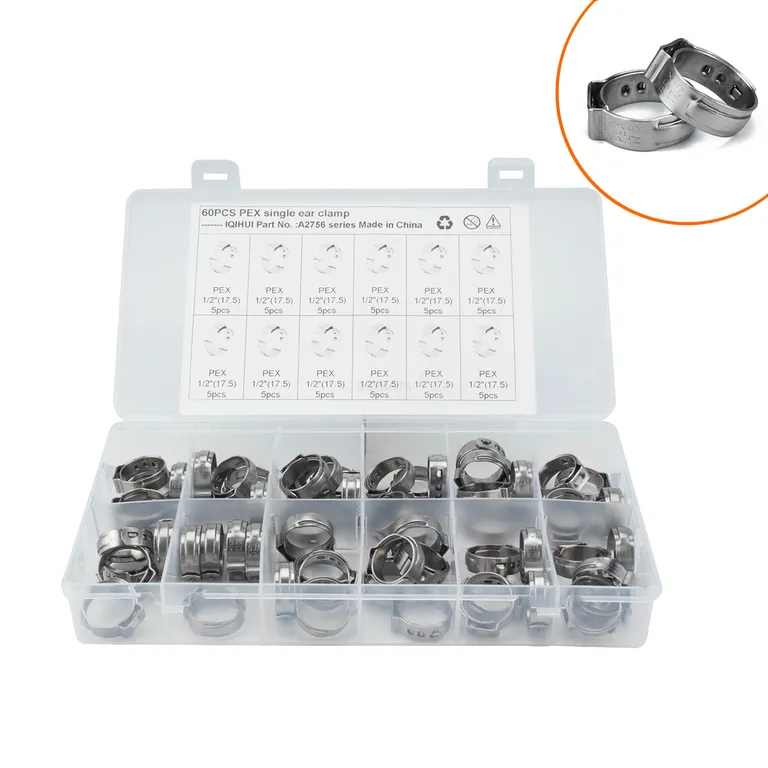 Hot Selling 60PCS Boxes-PEX Stainless Steel Single Card Hole 1/2-inch 17.5mm online Hot Selling 60PCS Boxes-PEX Stainless Steel Single Card Hole 1/2-inch 17.5mm online