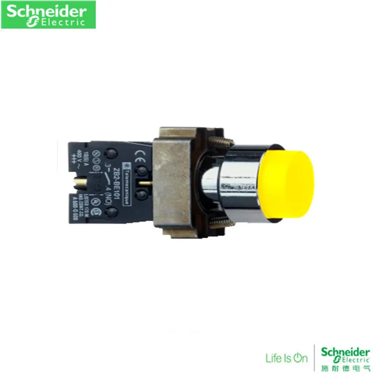 Schneider XB2BL51C spring reset convex button button installation diameter 22mm 1NO yellow reset online Schneider XB2BL51C spring reset convex button button installation diameter 22mm 1NO yellow reset online