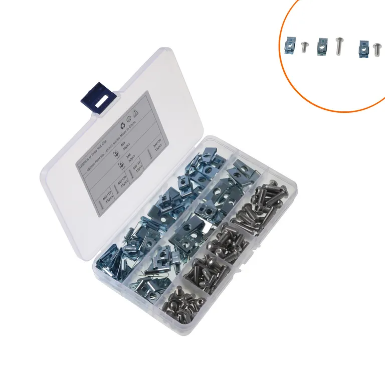 Two specifications 15 grid 120 only blue -white zinc U -shaped clamps with screw card -type nuts are for cars online Two specifications 15 grid 120 only blue -white zinc U -shaped clamps with screw card -type nuts are for cars online